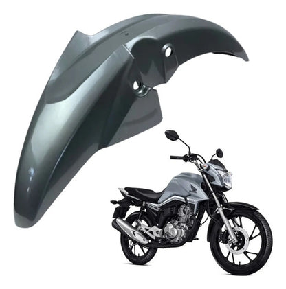 Paralama Dianteiro sem Suporte Paramotos Honda Cg 160 Titan 2016 a 2022 Prata Ibiúna