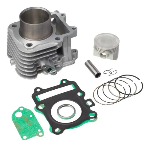 Kit Cilindro Pistão Anéis e Juntas KMP Suzuki Burgman 125 2005 a 2010 STD
