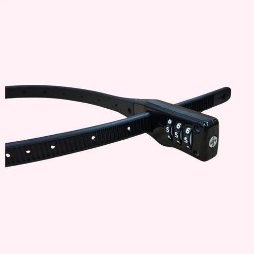 Cadeado Anti-furto Ziper Com Segredo 530mm Preto Shiver