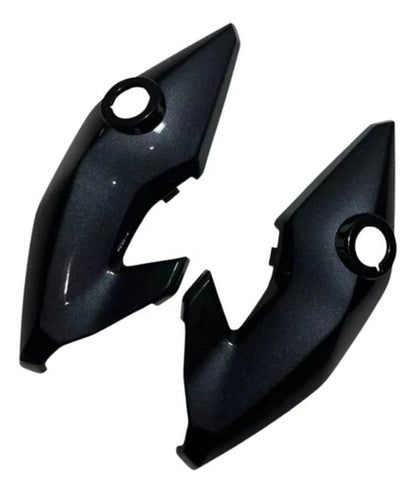 Par de Bananinhas Carenagens Laterais do Farol Paramotos Honda Cg 150 160 Fan Start Cinza Una
