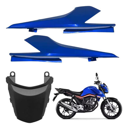 Kit Rabeta Lateral Completa Paramotos Honda Cg 160 Titan 2016 a 2024 Azul Caraíva