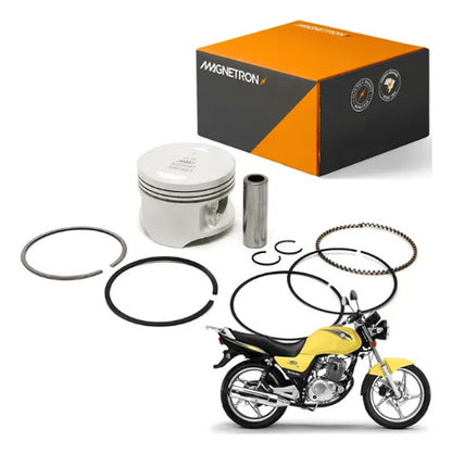 Kit Pistão com Anéis Magnetron Suzuki Yes 125 2005 a 2010 0,75 mm