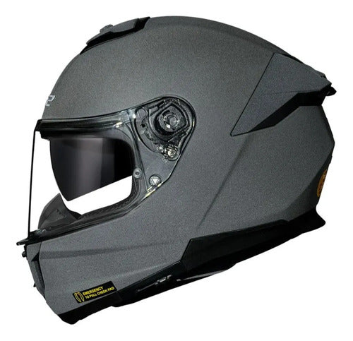 Capacete LS2 FF808 Stream II Solid com Óculos Solar Interno Cinza Brilhante Tamanho 58/M