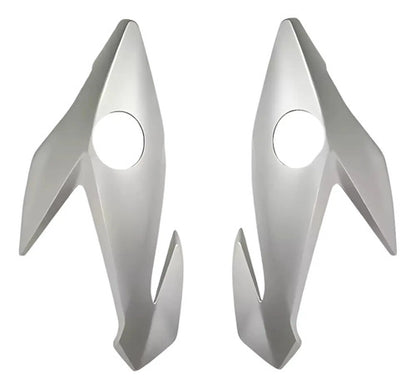 Bananinha Par de Carenagens Laterais do Farol Paramotos Honda Cg 160 Titan Fan 2016 a 2021 Prata