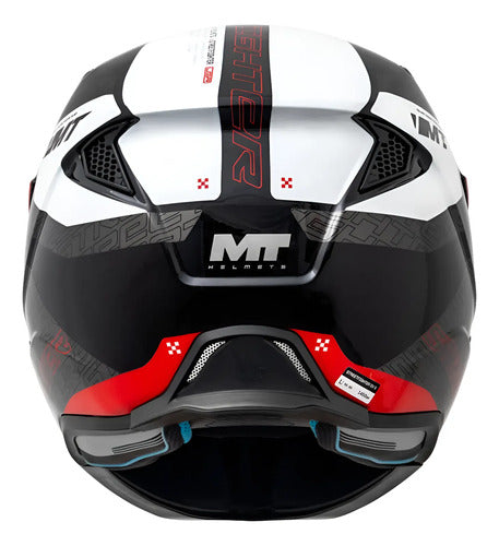 Capacete MT Helmets Streetfighter SV S Totem Vermelho Brilhante Tamanho 60/L