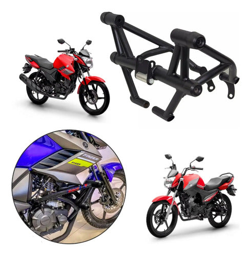 Protetor de Motor Stunt Race Street Cage Yamaha Factor 125 Fazer Factor 150 Preto Fosco