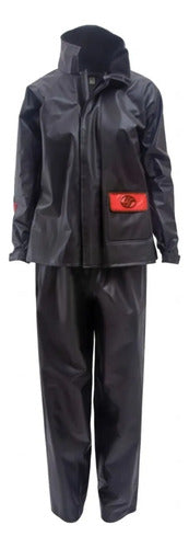 Capa de Chuva Conjunto Alba Europa PVC Feminina Preto