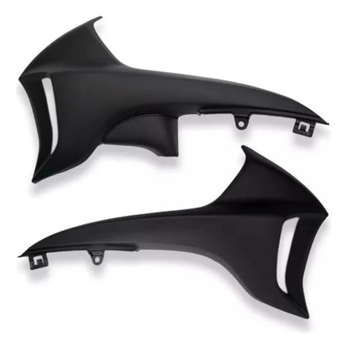 Par de Acabamentos Internos da Aba do Tanque Paramotos Honda Cb 300r 2009 a 2012 Preto