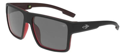 Óculos De Sol Mormaii Macau Óculos Solar Macau Feminino Masculino Lente Fumê Preto Vermelho Quadrado