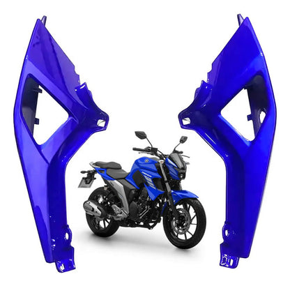 Par de Rabetas Laterais Paramotos Yamaha Fazer Fz25 250 2018 a 2025 Azul Metálico