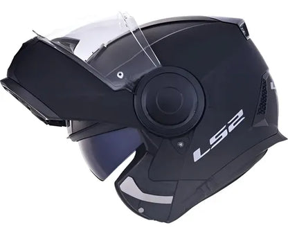 Capacete Escamoteável LS2 FF902 Scope Solid com Óculos Solar Interno Preto Fosco