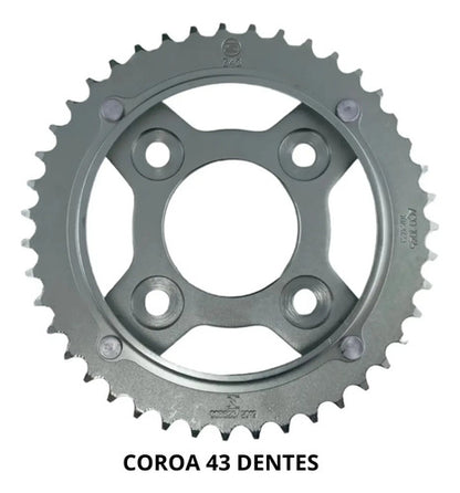 Kit Relação Smartfox com Retentor Honda Cg 125 Fan 2014 em diante 428OH 118L 43/14T