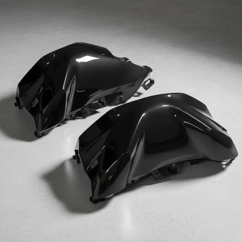 Par de Capas do Tanque Paramotos Honda Cg 160 Titan 2025 em diante Preto Metálico