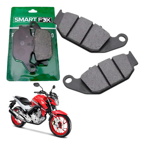 Pastilha de Freio Traseira Smartfox Honda Bros 160 Xre 190 Cb 250f Twister Crf 250l