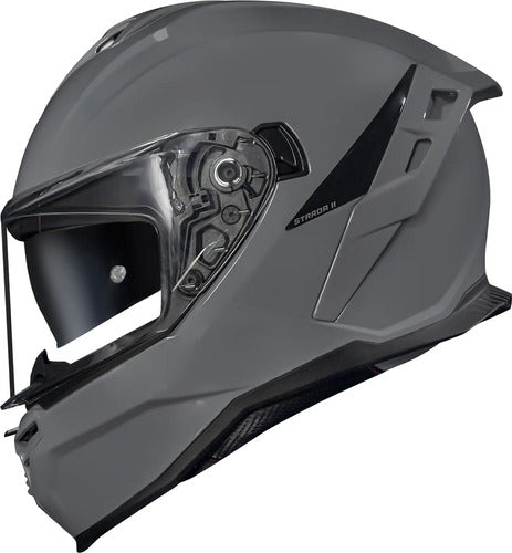 Capacete Norisk Strada II Solid com Óculos Solar Interno e Spoiler Cinza