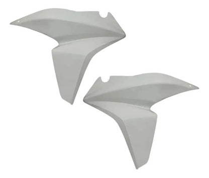 Par de Aletas Abas do Tanque Paramotos Honda Xre 300 2013 a 2015 Branco Sem Pintura