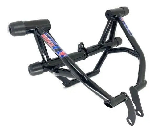 Protetor de Motor Stunt Race Street Cage Yamaha Factor 125 Fazer Factor 150 Preto Brilhante
