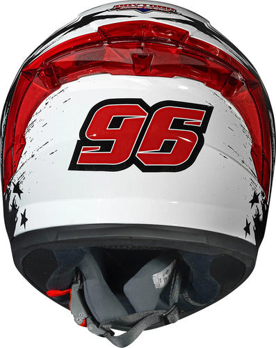 Capacete Norisk Flow Daytona com 2 Viseiras e Spoiler Branco Vermelho