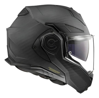 Capacete Escamoteável LS2 FF901 Advant X Carbon Solid com Óculos Solar Preto Fosco