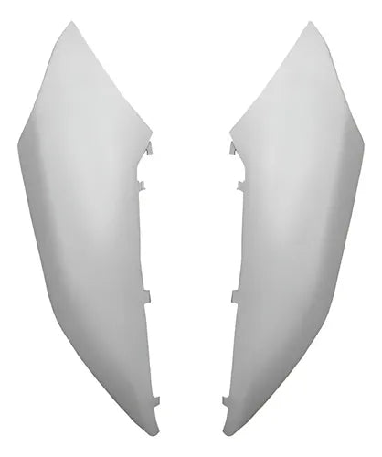 Par de Guias de Ar Abas do Tanque Superiores Paramotos Yamaha Fazer Fz25 250 2018 a 2025 Branco
