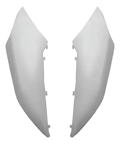 Par de Guias de Ar Abas do Tanque Superiores Paramotos Yamaha Fazer Fz25 250 2018 a 2025 Branco