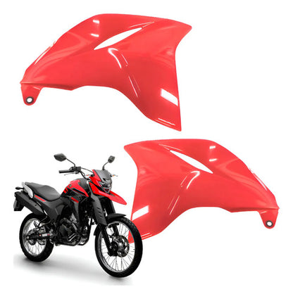 Par de Guias de Ar Abas do Tanque Paramotos Yamaha Lander 250 2020 a 2024 Vermelho