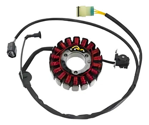 Magneto Estator com Bobina de Pulso Magnetron Honda Xre 300 2009 a 2012