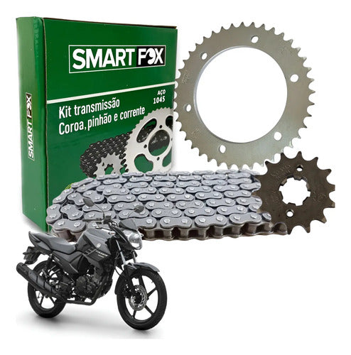 Kit Relação Smartfox sem Retentor Yamaha Fazer Fz15 150 2023 a 2025 428H 128L 41/14T