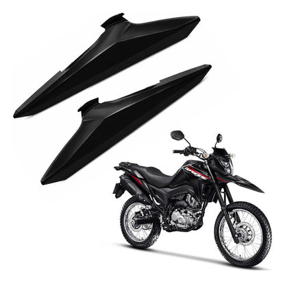 Par de Tampas Laterais Traseiras Paramotos Honda Bros 160 2025 em diante Preto