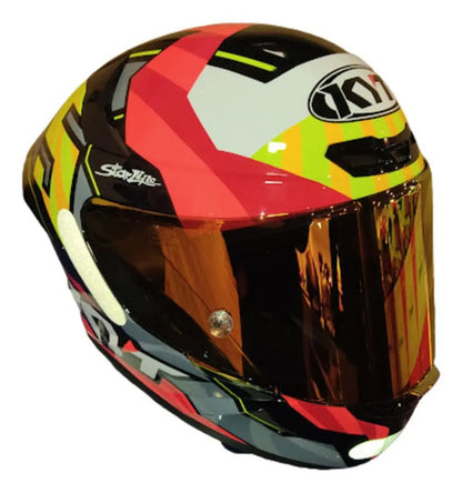 Viseira KYT TT-Course Iridium Dourada
