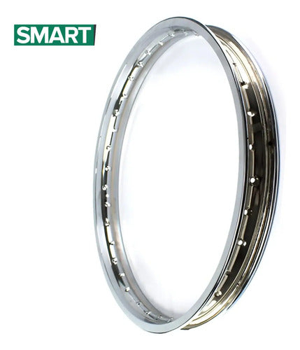 Aro de Roda Dianteira Smartfox Honda Xlr Xls 125 Tornado 250 Nx 400 Falcon Xr 200r 1.85x21 Cromado