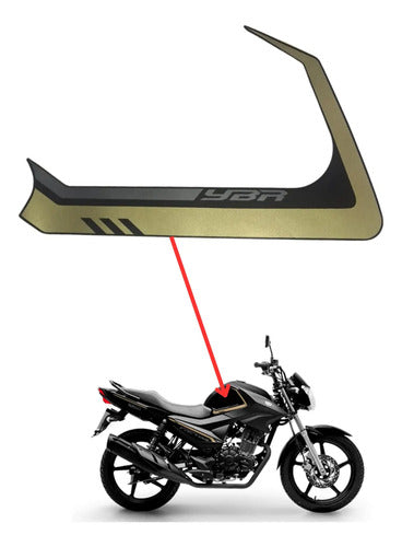 Adesivo do Tanque Direito Yamaha Factor 150 2024 Preto