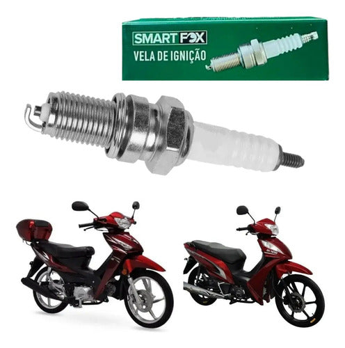 Vela de Ignição Smartfox C6HSA Shineray Phoenix 50 Xy 50q Honda Biz Pop 100 C100 Dream