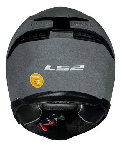 Capacete LS2 FF808 Stream II Solid com Óculos Solar Interno Cinza Brilhante Tamanho 58/M