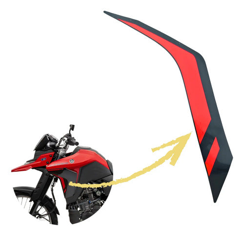 Adesivo da Aba do Tanque Esquerda Yamaha Lander 250 2025 Vermelho