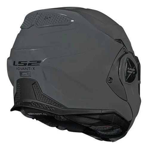 Capacete Escamoteável LS2 FF901 Advant X Solid Cinza Brilhante