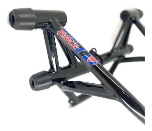 Protetor de Motor Stunt Race Street Cage Yamaha Factor 125 Fazer Factor 150 Preto Brilhante