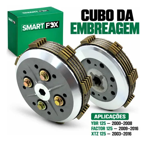 Kit Embreagem Completo Smartfox Yamaha Factor 125 2000 a 2016 Xtz 125 2003 em diante