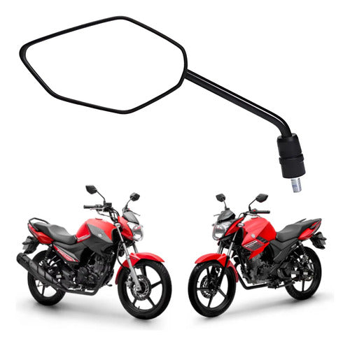 Espelho Retrovisor Esquerdo Yamaha Factor Neo Fluo 125 Crosser Factor Fazer 150 Lander Ténéré 250