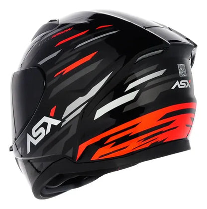 Capacete ASX City Arrow Preto Grafite Vermelho Brilhante