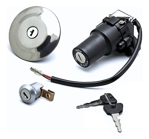 Conjunto de Travas com Chave de Ignição Magnetron Yamaha Fazer 250 2006