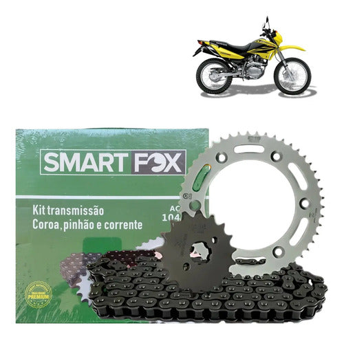 Kit Relação Smartfox sem Retentor Honda Bros 150 2003 em diante 428H 130L 50/17T