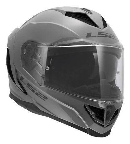 Capacete LS2 FF818 Storm III Solid com Óculos Solar Interno Cinza Brilhante Tamanho 60/L