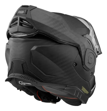 Capacete Escamoteável LS2 FF901 Advant X Carbon Solid com Óculos Solar Preto Fosco