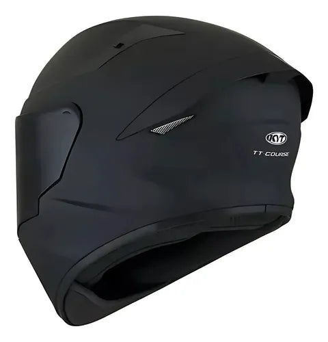 Capacete KYT TT-Course Solid Preto Fosco Tamanho 60/L
