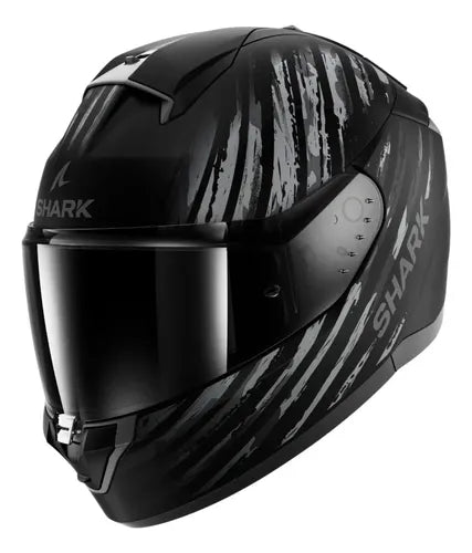 Capacete Shark Ridill 2 Assya com Óculos Solar Interno Preto Cinza Fosco