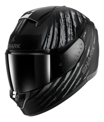 Capacete Shark Ridill 2 Assya com Óculos Solar Interno Preto Cinza Fosco