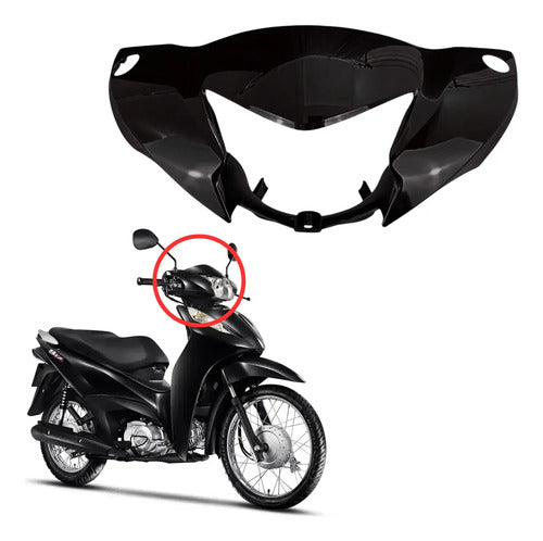 Capa do Farol Paramotos Honda Biz 125 2025 a 2026 Preto Brilhante