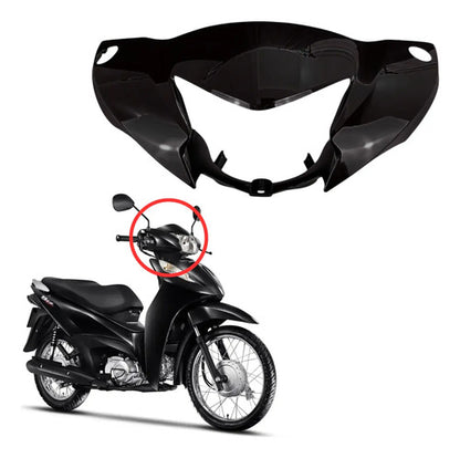 Capa do Farol Paramotos Honda Biz 125 2025 a 2026 Preto Brilhante