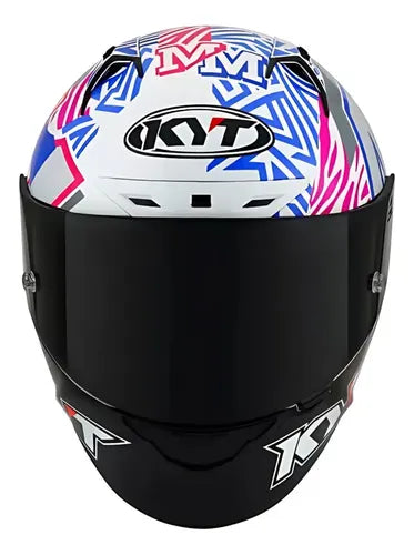 Capacete KYT NZ-Race Espargaro 2022 com Spoiler Branco Brilhante
